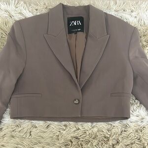 Zara Women's Brown Blazer Jacket